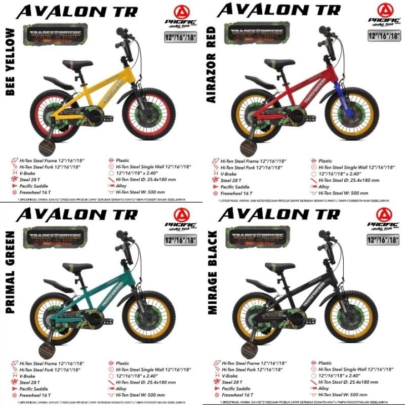 SEPEDA ANAK BMX 12 / 16 / 18 INCH PACIFIC 2058 / AVALON TRANSFORMERS BAN 2.4 TR ASLI ORIGINAL MURAH 