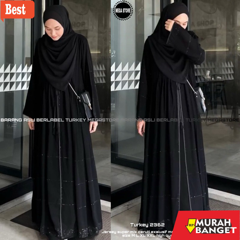 Abaya Turki Kekinian TURKEY 2362 ABAYA ORIGINAL MEGA STORE