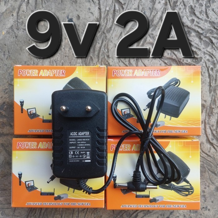 adaptor charger travo dc 5v 6v 9v 19v 2A 5 6 9 19 volt v 2 a ampere - 9v 2a