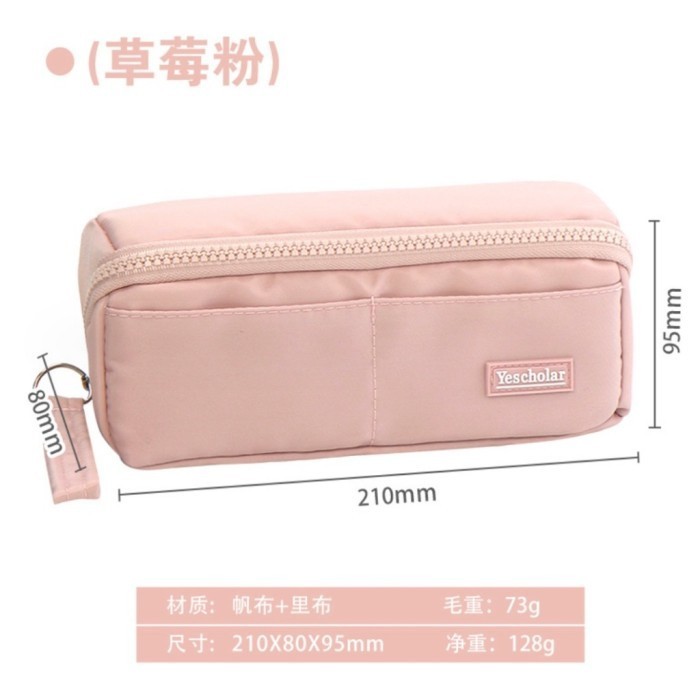 

✨LARIS✨ -Pencil case kotak pensil aesthetic Korea style tempat pensil besar - Hijau