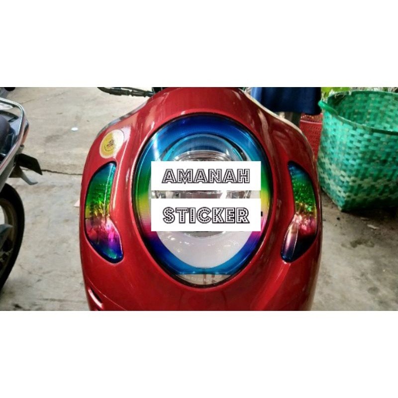 Stiker scoopy  Alis pelangi + Sein pelangi Scoopy New / Stiker Alis Stiker Sein RGB Scoopy / Stiker 