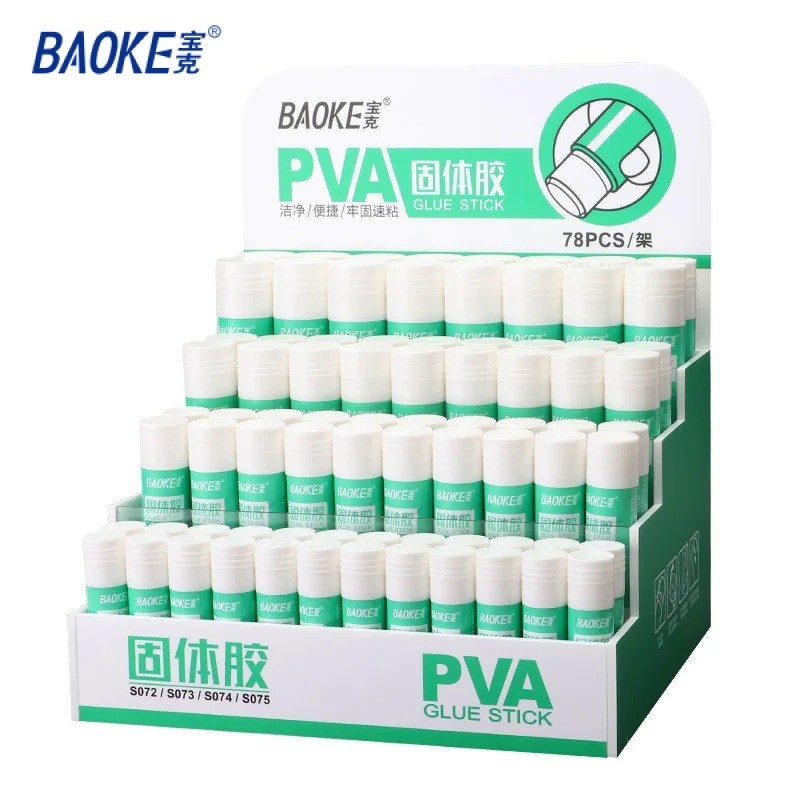 

Baoke PVA Lem Stik Glue Stick 9g/15g/21g/36g Putih Tidak Beracun S072/S073/S074/S075