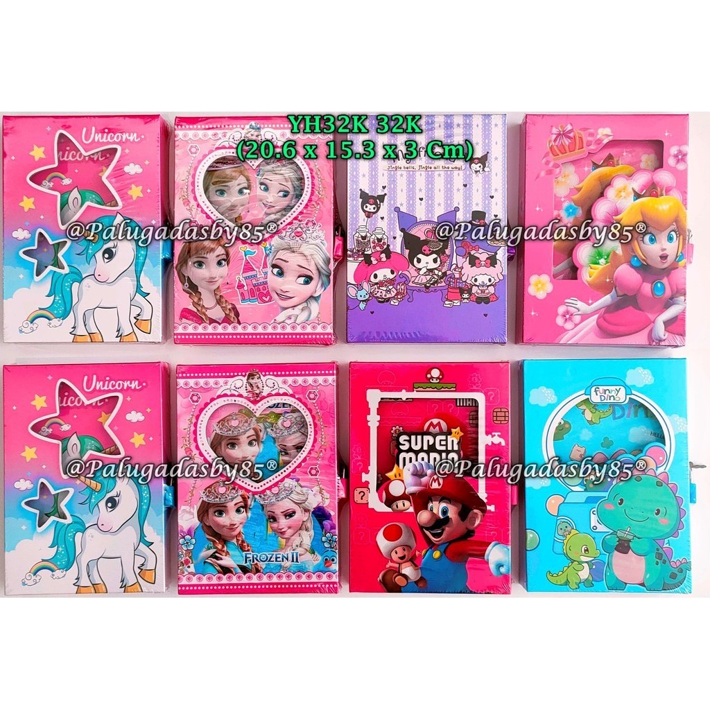 

(1 Biji) Diary Kunci Karakter 32K 20.6 x 15.3 x 3 Cm 50-60 Lembar / Buku Diary Gembok / Notebook Diary Fancy Dengan Gembok & Kunci / Diary Anak / Diary Kunci GXIMP 32K YH32K-B
