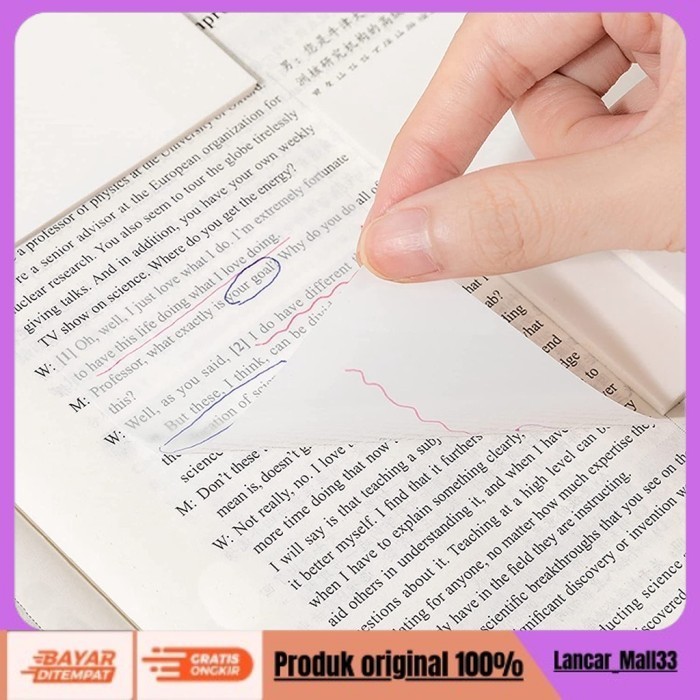 

TERJANGKAU Sticky Note Transparan Tahan Air Untuk Kantor Sekolah Kuliah 50 Lbr - 50x76 MM