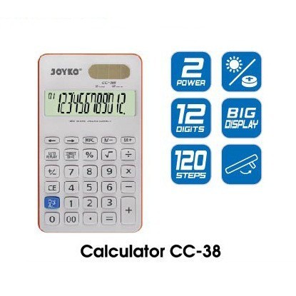 

Calculator Kalkulator Joyko Cc-38 12 Digits Check Correct