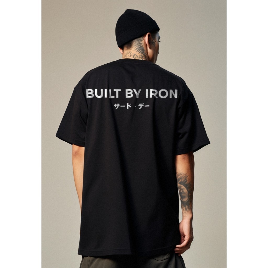 【HOT】 MTO51 Kaos Oversize Gym Pria Bahan Tebal Scuba Jepang Built by Iron Egolifter Distro Branded H