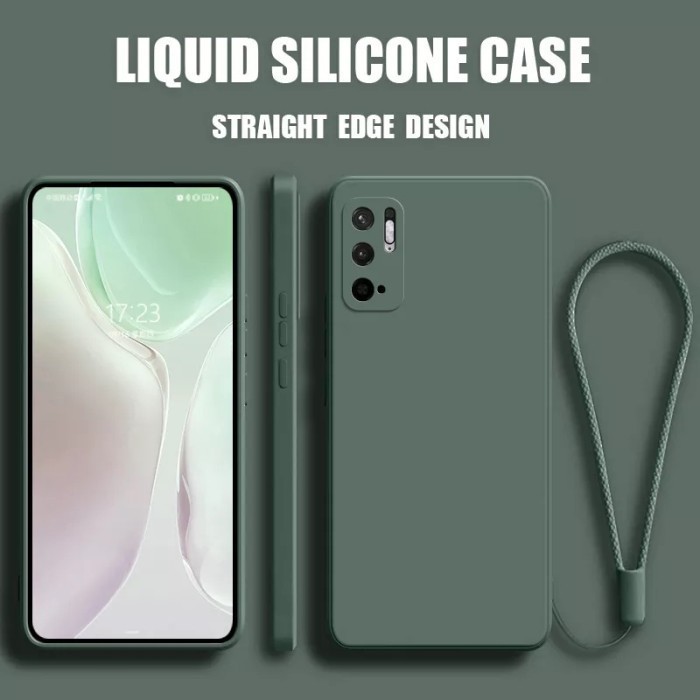 CASE REDMI NOTE 10 5G SOFT CASE BABY SKIN FREE TALI MICROFIBER CASING - Hijau Tua, R NOTE 10 5G