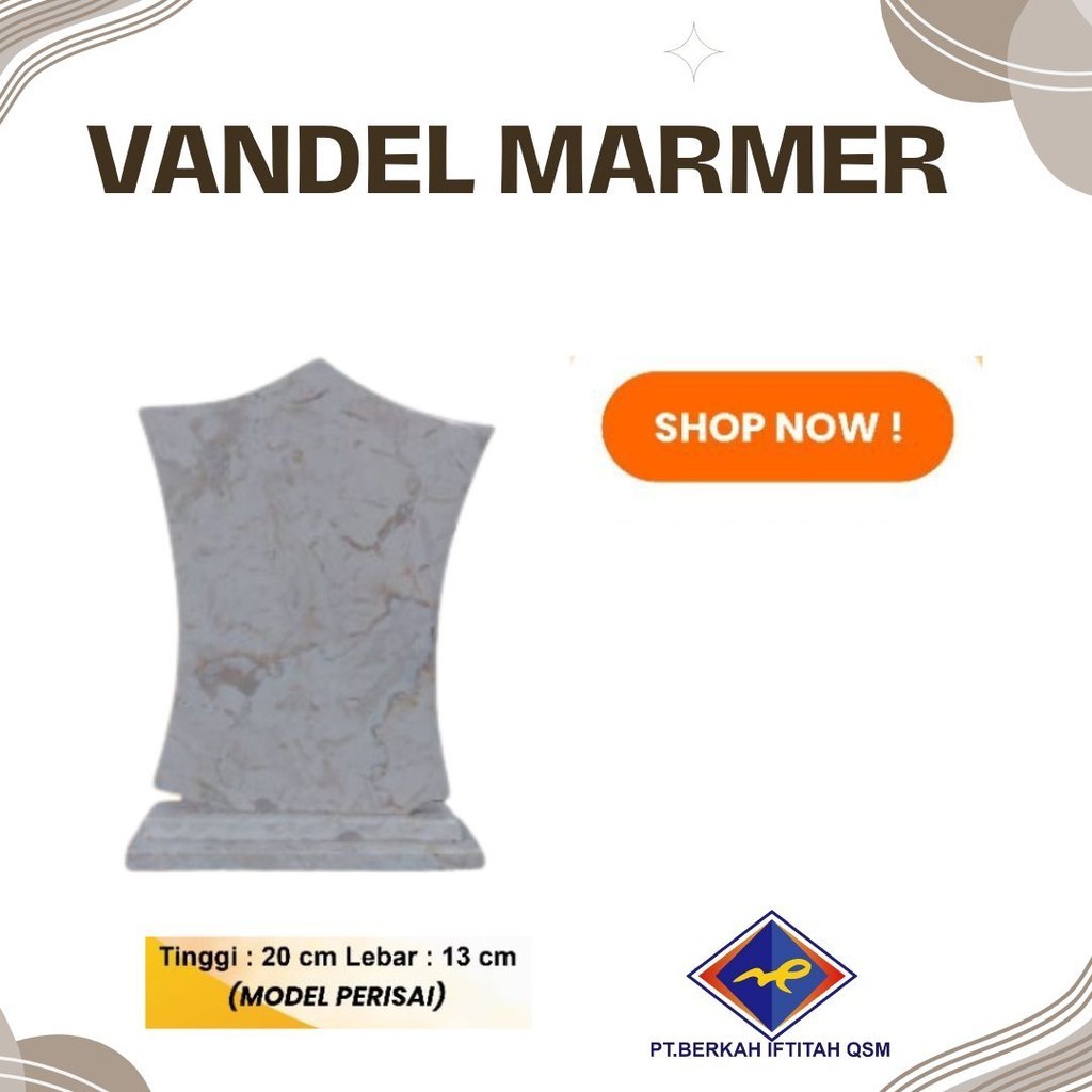 MODEL PERISAI PLAKAT VANDEL MARMER BESAR  20  ×  13 cm