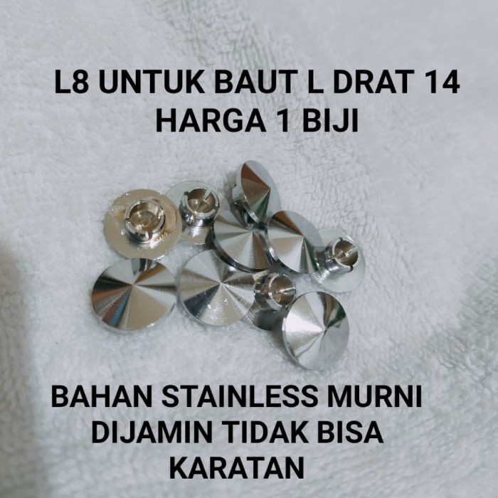 kancing baut stainless L 8 L8 tutup baut stainless L8 L 8 -RCHD89
