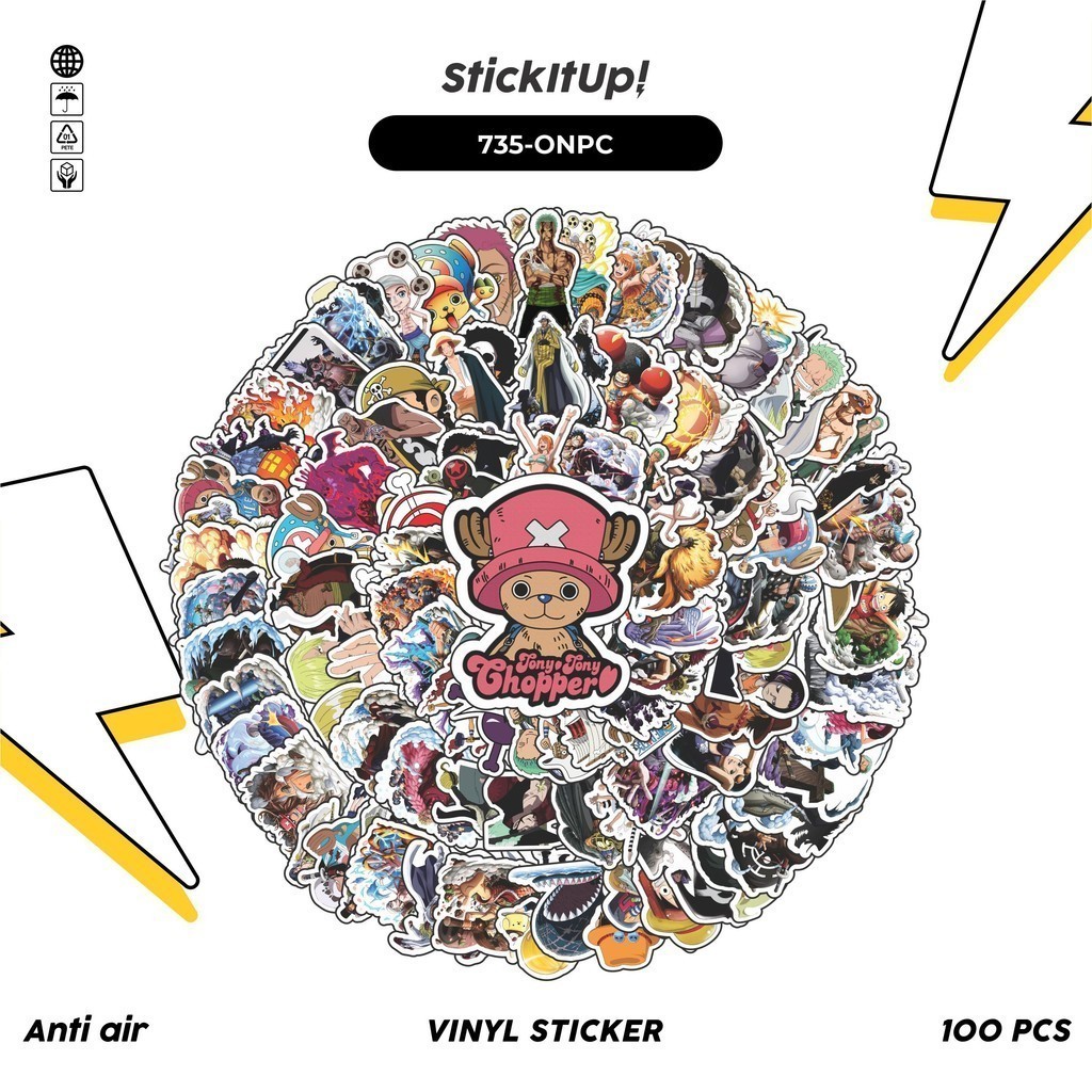 

COD✨ 100 Pcs Stiker One Piece NV Lucu Anti Air Untuk Dekorasi Notebook Sepeda Skateboard Handphone DIY