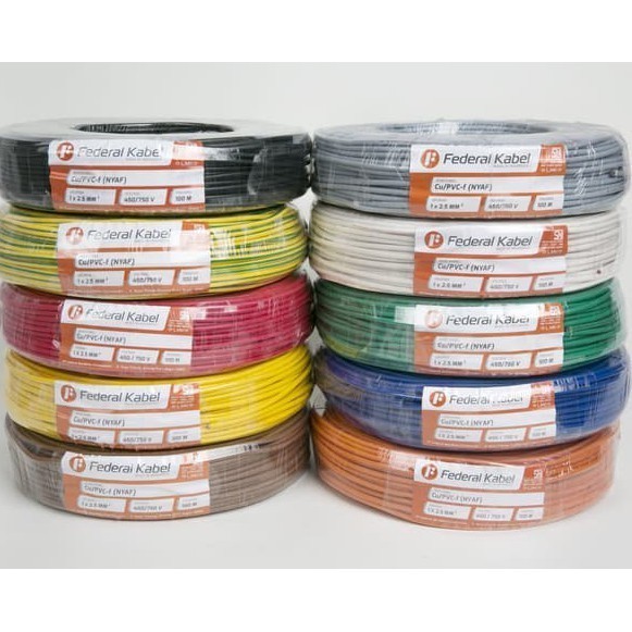 Federal Kabel Listrik Serabut NYAF 2.5 mm / 2.5mm 2,5mm 2,5 mm 100m