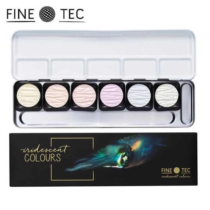 

Finetec Iridescent Watercolor Opaque Metal Box Set Cat Air