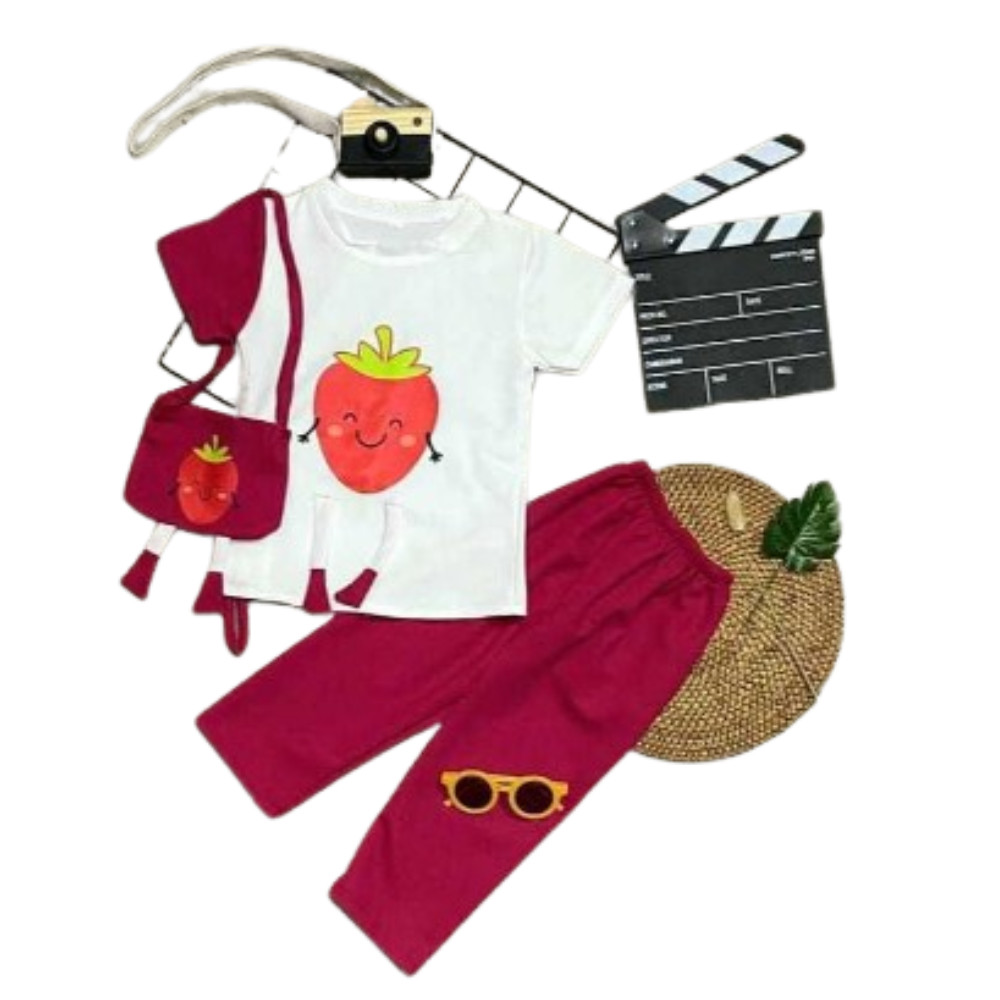 SHAFIYYA KIDS SETELAN ANAK PEREMPUAN FRUITY SET 1-6 TAHUN