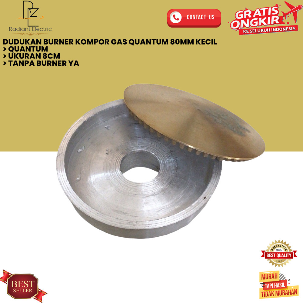 DUDUKAN BURNER KOMPOR GAS QUANTUM 80MM KECIL