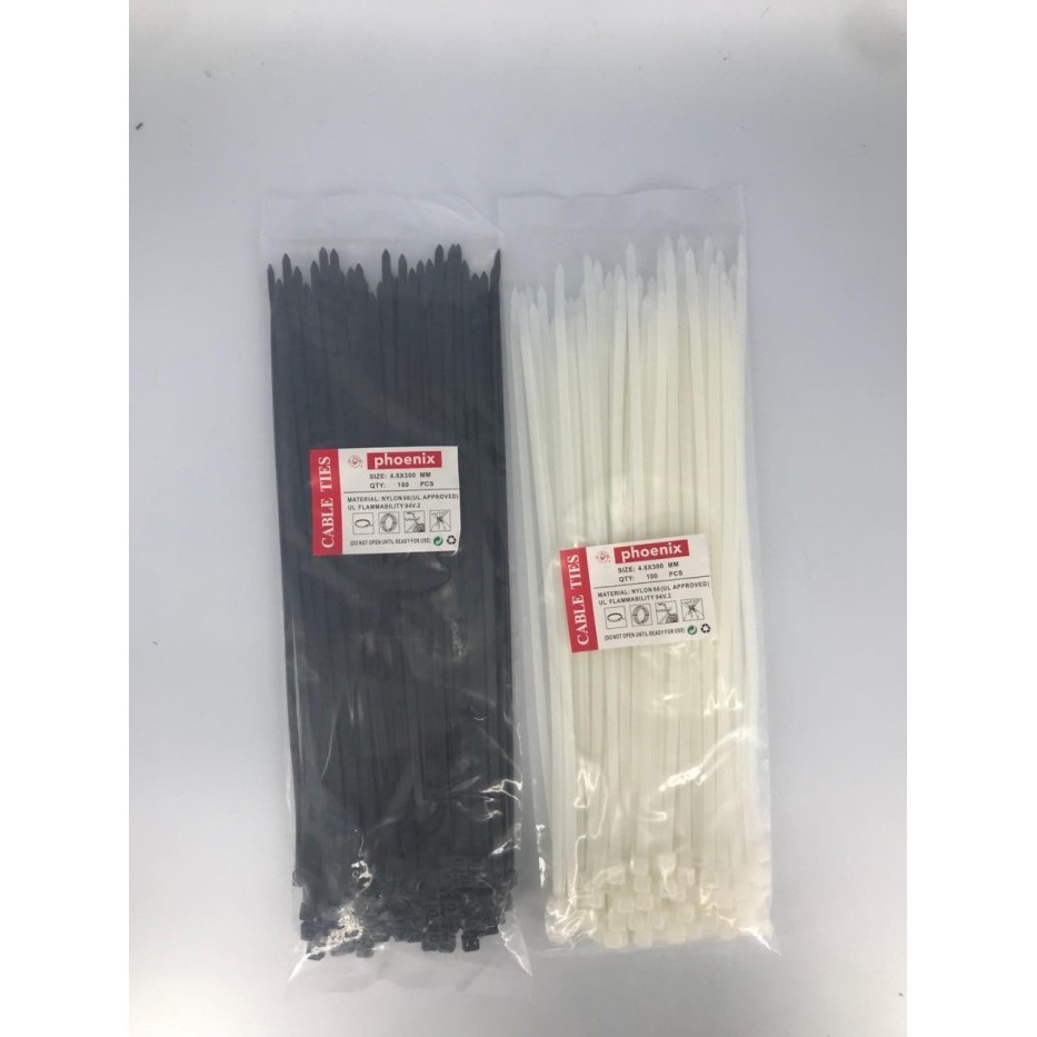 

[KUALITAS TETBAIK] Kabel Ties Cable Tie 4.8 x 30mm (30cm) CV 300 - Putih