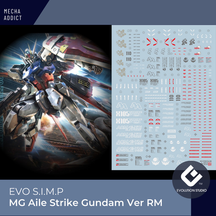 Water Slide Decal MG Aile Strike Gundam Ver RM by EVO SIMP