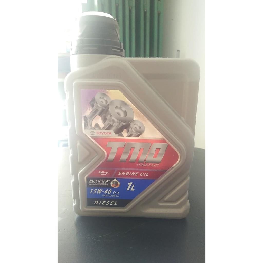 Oli Mesin Mobil Toyota Diesel TMO Hitam 1 liter Original 15W-40 Synthetic