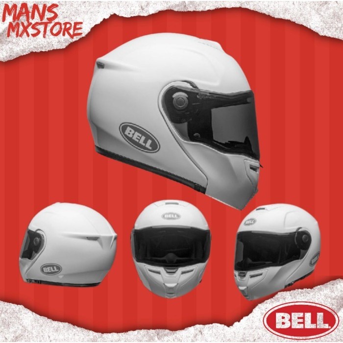 HELM BELL SRT MODULAR GLOSSY WHITE MODULAR HELMET TOURING RIDE BELL ORIGINAL