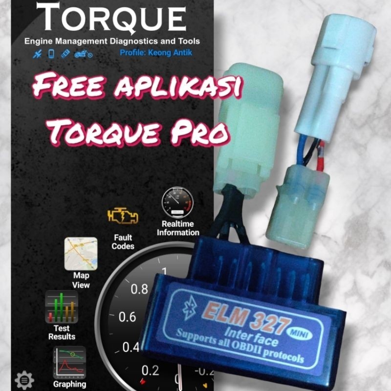 Paket scanner motor injeksi Obd2 untuk motor injeksi Honda dan Yamaha