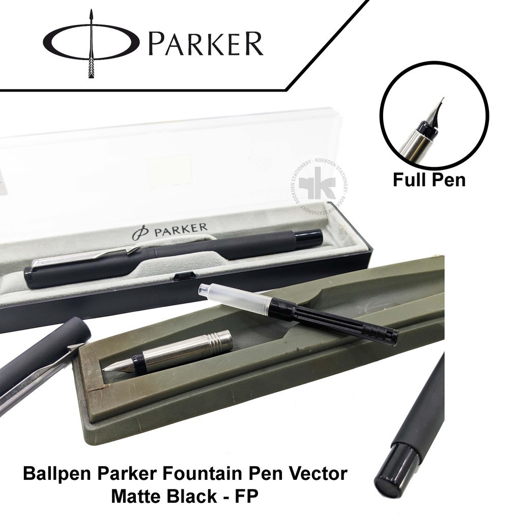 

Parker Ballpen Fountain Pen Vector Matte Black - FP
