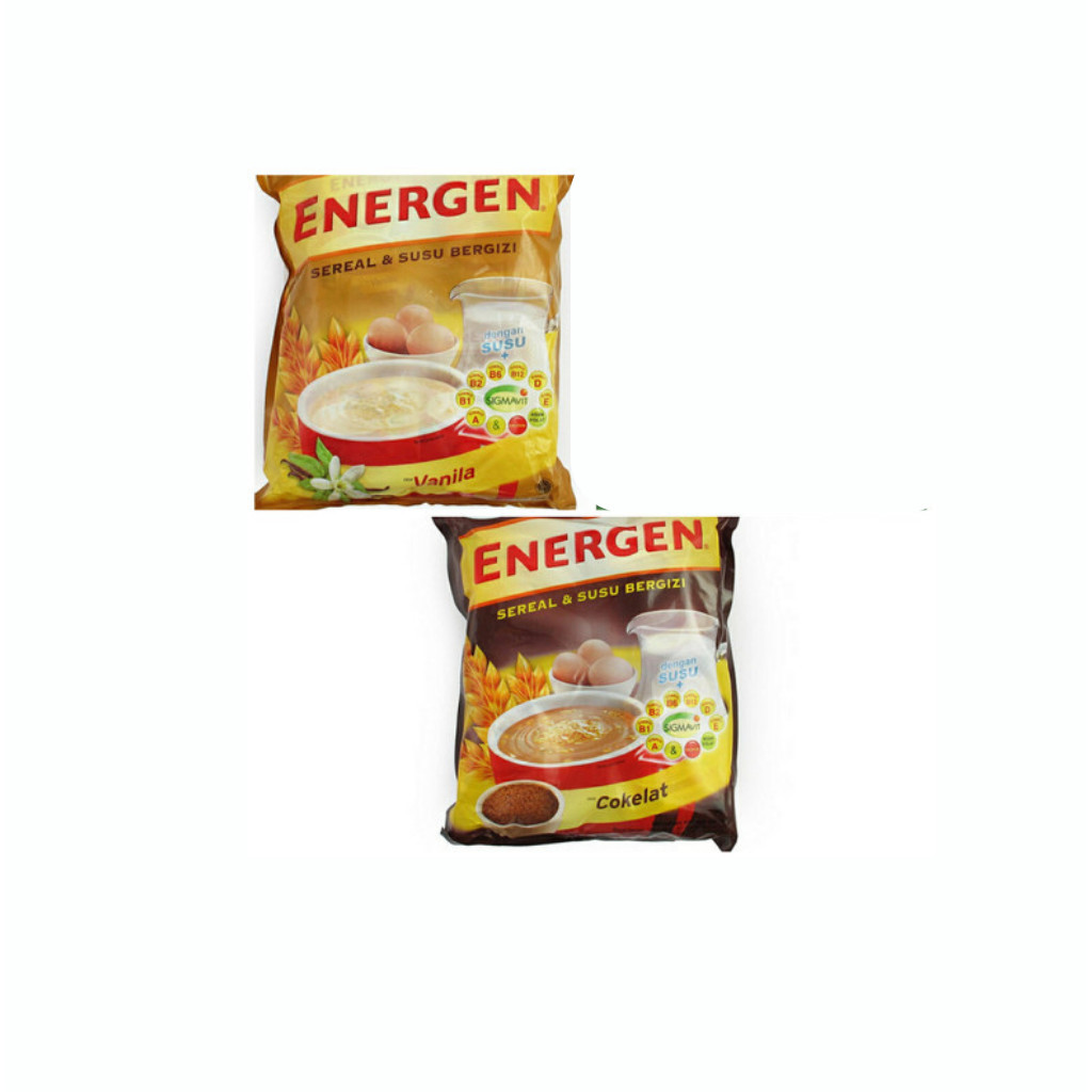 

Menu Sarapan Energen Vanilla / Cokelat Sereal Susu Bergizi 1 Renteng 10 pcs 35g