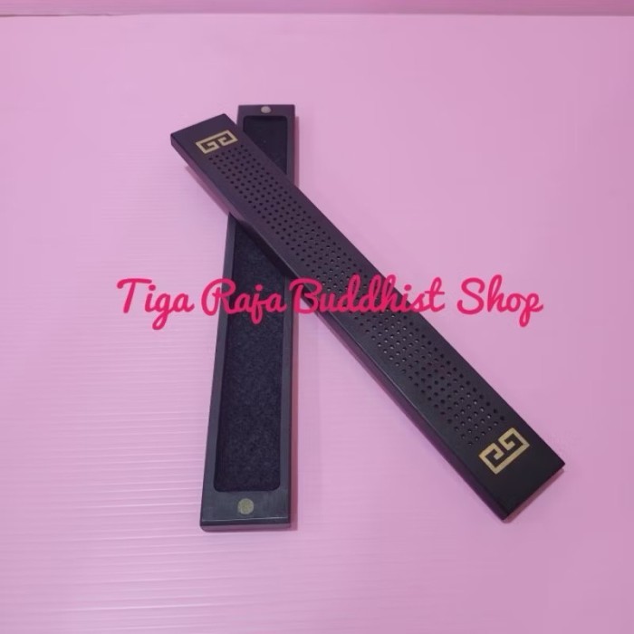 Tempat Bakar Hio Jepang Cendana Hitam Premium Tutup Ada Magnet panca