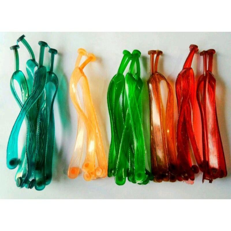 (12pasang) Tali Sandal Japit Bening Serampat Sendal Jepit  Karet Plastik Seri Khusus Murah Pria  Wan