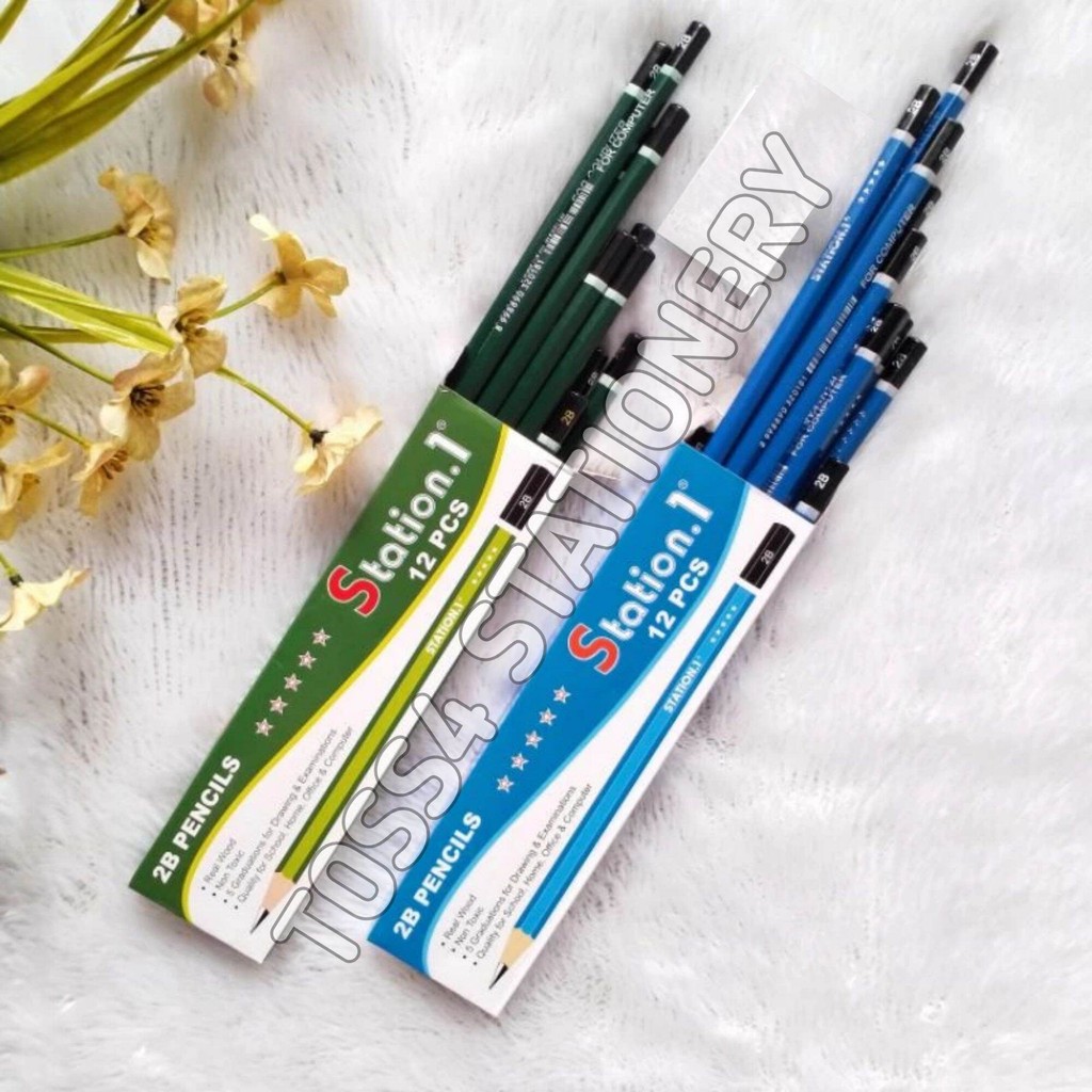 

12 PCS PENSIL M2000 HIJAU 2B HARGA 1 LUSIN MURAH
