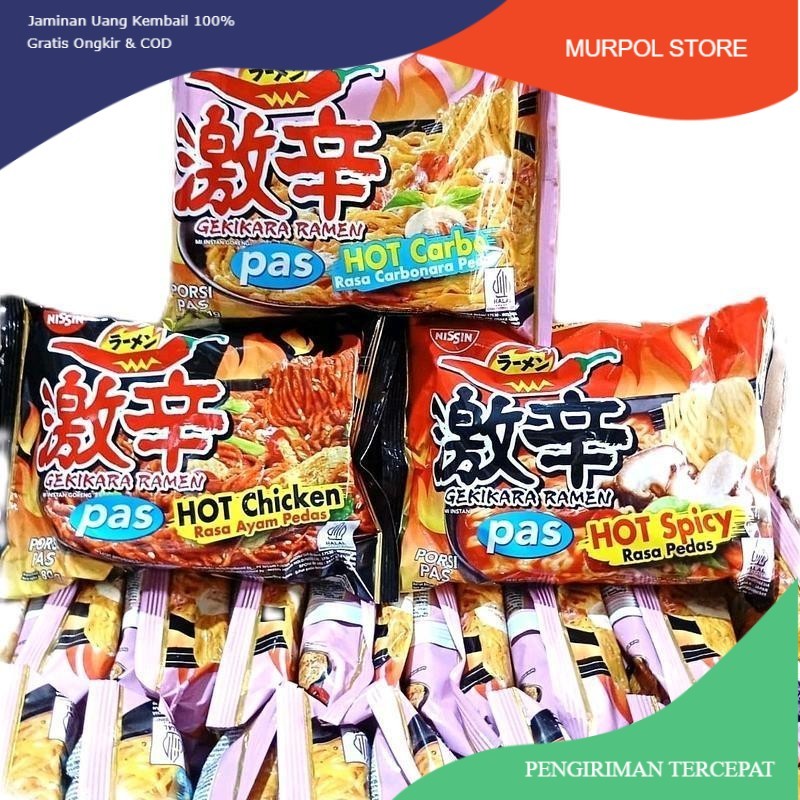 

6pcs Mie Instan Ramen Nissin Gekikara Porsi Pas 74g Pedas Goreng