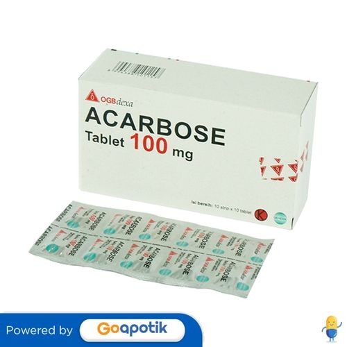 Acarbose Ogb Dexa Medica 100 Mg Box 100 Tablet / Diabetes