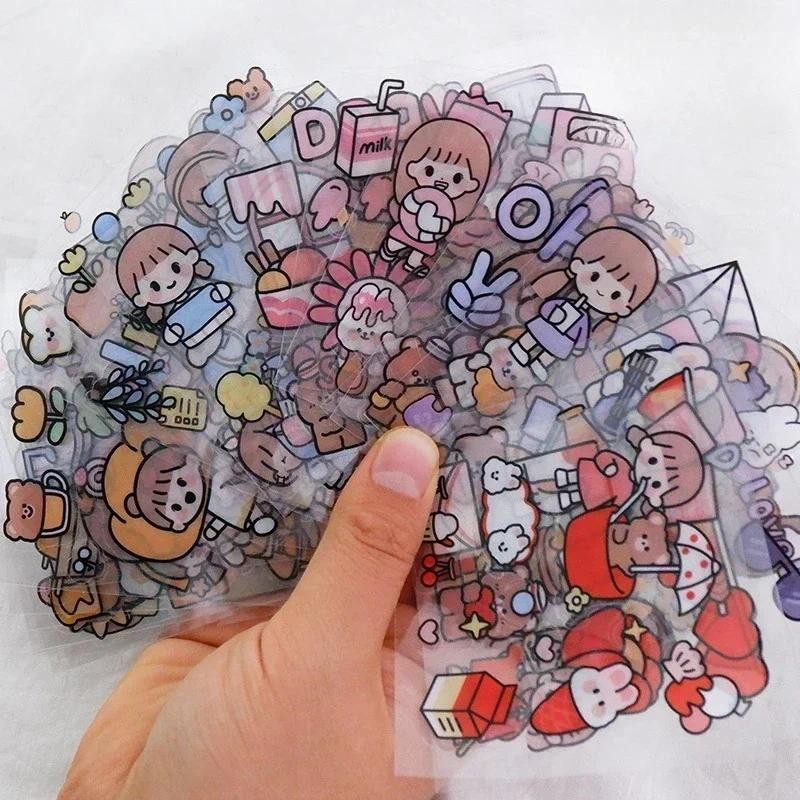 

10pcs/20pcs/30pcs/40pcs Random Pet Sticker Pack Decorative Kawaii Album Stickers Korean Stationery DIY Material