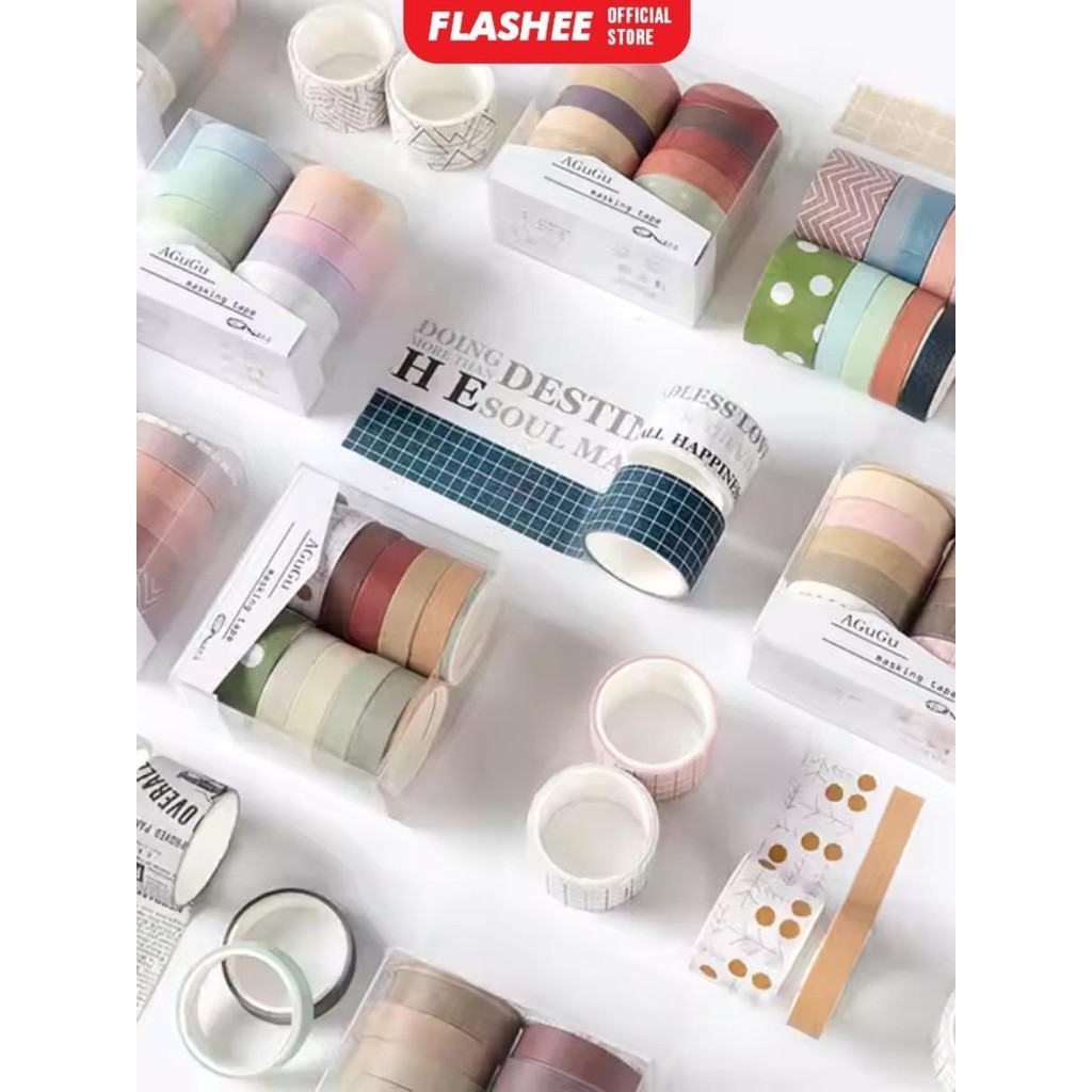 

10 Rolls Washi Tape Deco Masking Tape Jurnal DIY Scrapbook