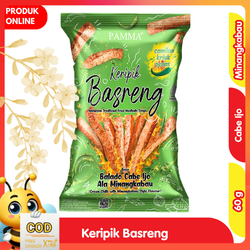 

Pamma Keripik Basreng Cabe Ijo Ala Minangkabau 60 g