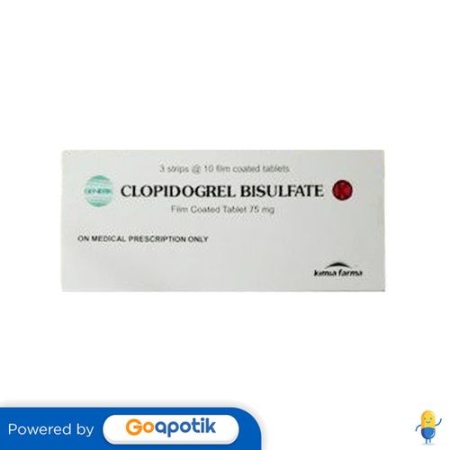 Clopidogrel Kimia Farma 75 Mg Box 30 Tablet