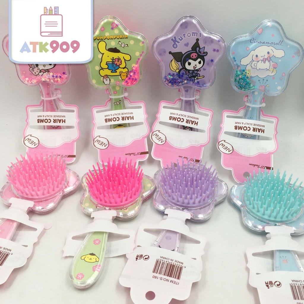 ATK909 SANRIO Glow Sisir Anak Sisir Anak Lucu Sisir Sikat Anak Sisir Anti Kusut Wet Brush Sanrio