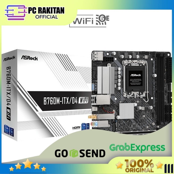 ASRock Motherboard B760M-ITX/D4 WiFi (Intel LGA 1700 Mini itx)