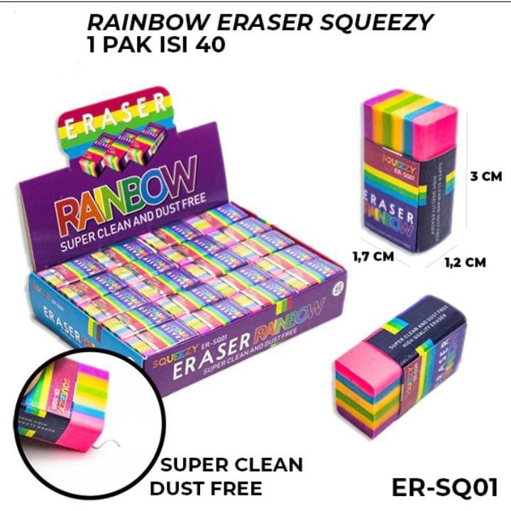 

1PCS PENGHAPUS PENSIL RAINBOW SQUEEZY | ERASER SQUEEZY ER-SQ01
