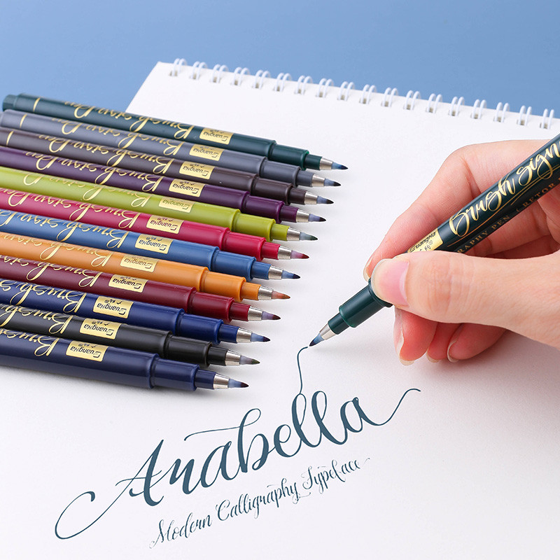 

12 Color/set Write Brush Pen Calligraphy Marker Pens Set Drawing Painting Watercolor Art Brush Pen