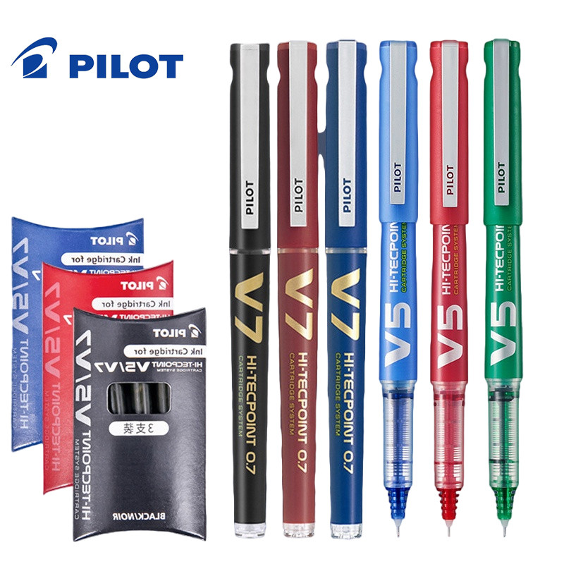 

1pcs Pilot Gel Pen Refillable V5/V7 Office Accessories 0.5/0.7mm Red Blue Black School Stationery Japanese Art Supplies