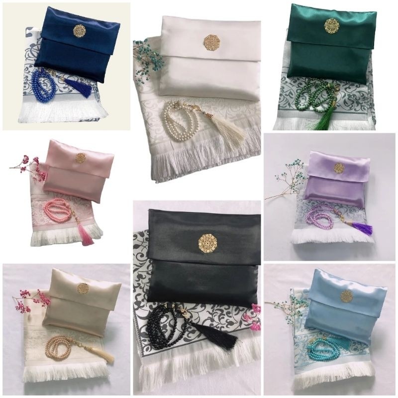 

Gift set sajadah / Sajadah premium ekslusif / Kado pernikahan / Hampers Sajadah / sajadah Travel / Sajadah premium / Hampers sajadah / sajadah gift / hampers lebaran/ langsung proses