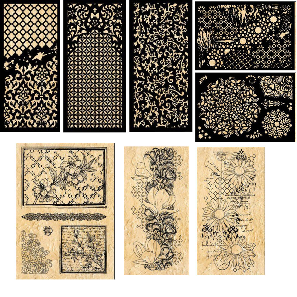 

Background Clear Stamp Mask Stencil / Seal For DIY Scrapbooking / Album Decorative Clear Stamp Sheets C598