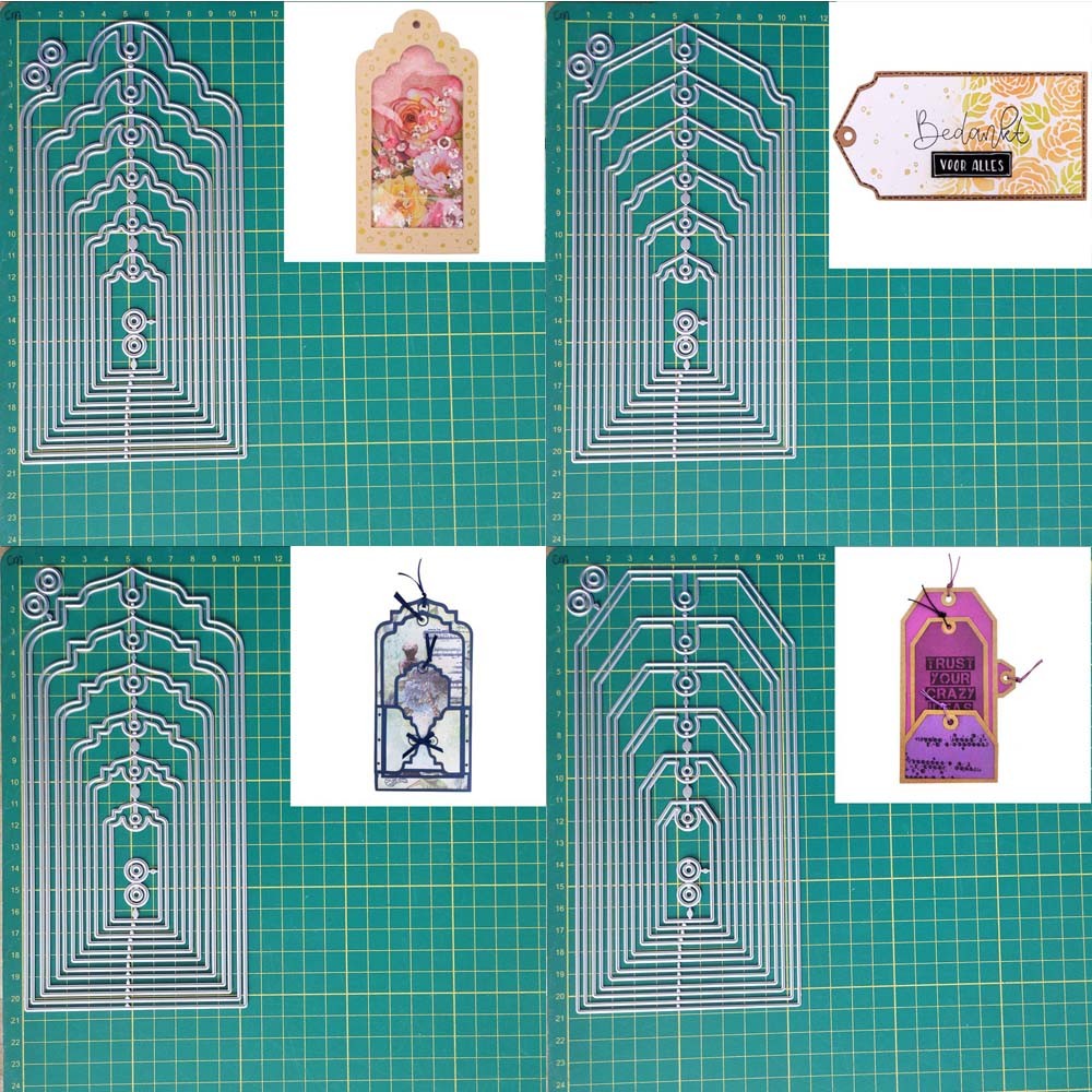 

Tags Multi-layer Label Metal Cutting Dies Stencil DIY Scrapbooking Photo Album Decorative Embossing Paper Cards Crafts Die Cut