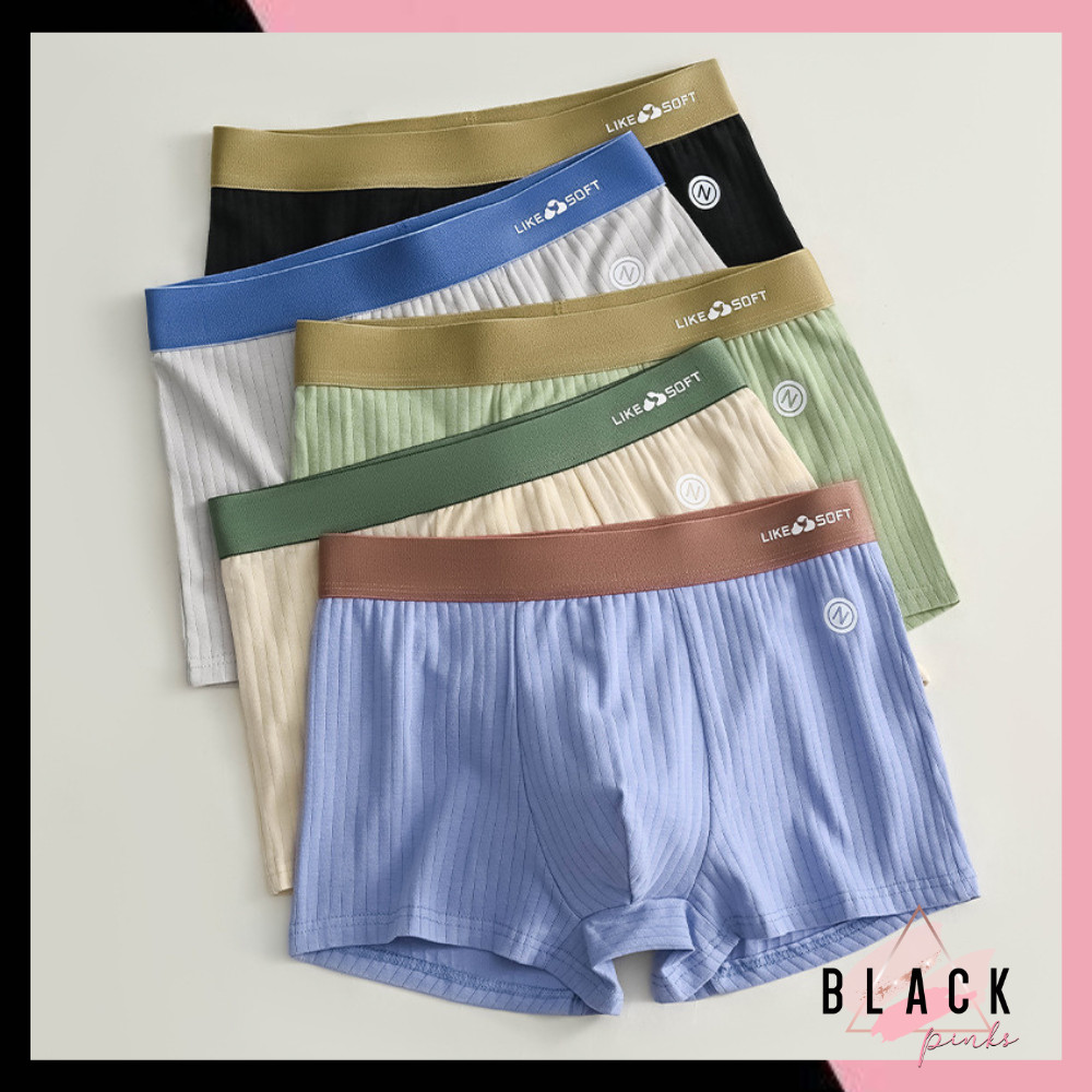 Blackpink Celana Dalam Boxer Pria Like Soft Cotton AntiBacteria Men Underwear CD 2156