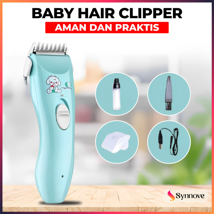 Alat Cukur Elektrik Set 6 IN 1 Alat Cukur Rambut Bayi Baby Hair Clipper Cukur Rambut Mesin Cukur Ram