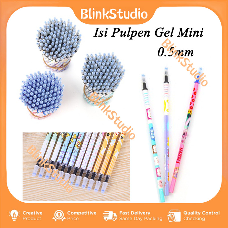 

Isi Ulang Tinta Refill 0.5 / Isi Pulpen Gel Mini / Isi Ulang Tinta Pena Warna Hitam 0.5mm