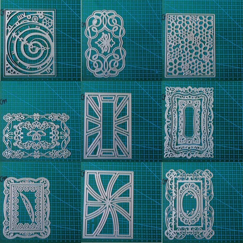 

Background frame metal cutting dies Scrapbooking decoration paper craft knife mould blade punch template Embossing stencils