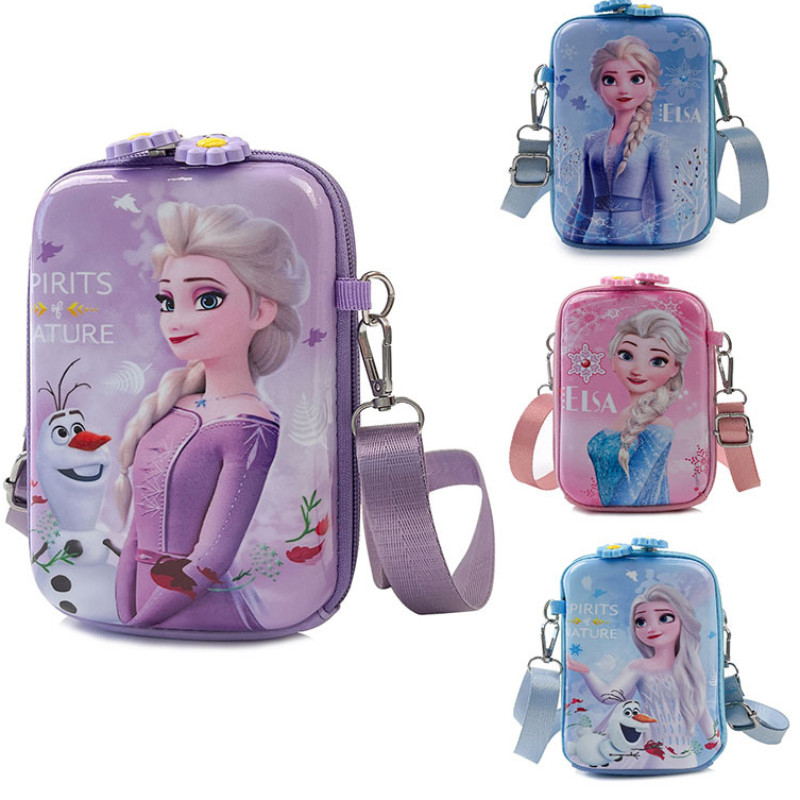 

Disney Frozen Princess Crossbody Bags Children's Backpack Cartoon Pattern Large Capacity Bag Casual Student Girls Bag Presents
