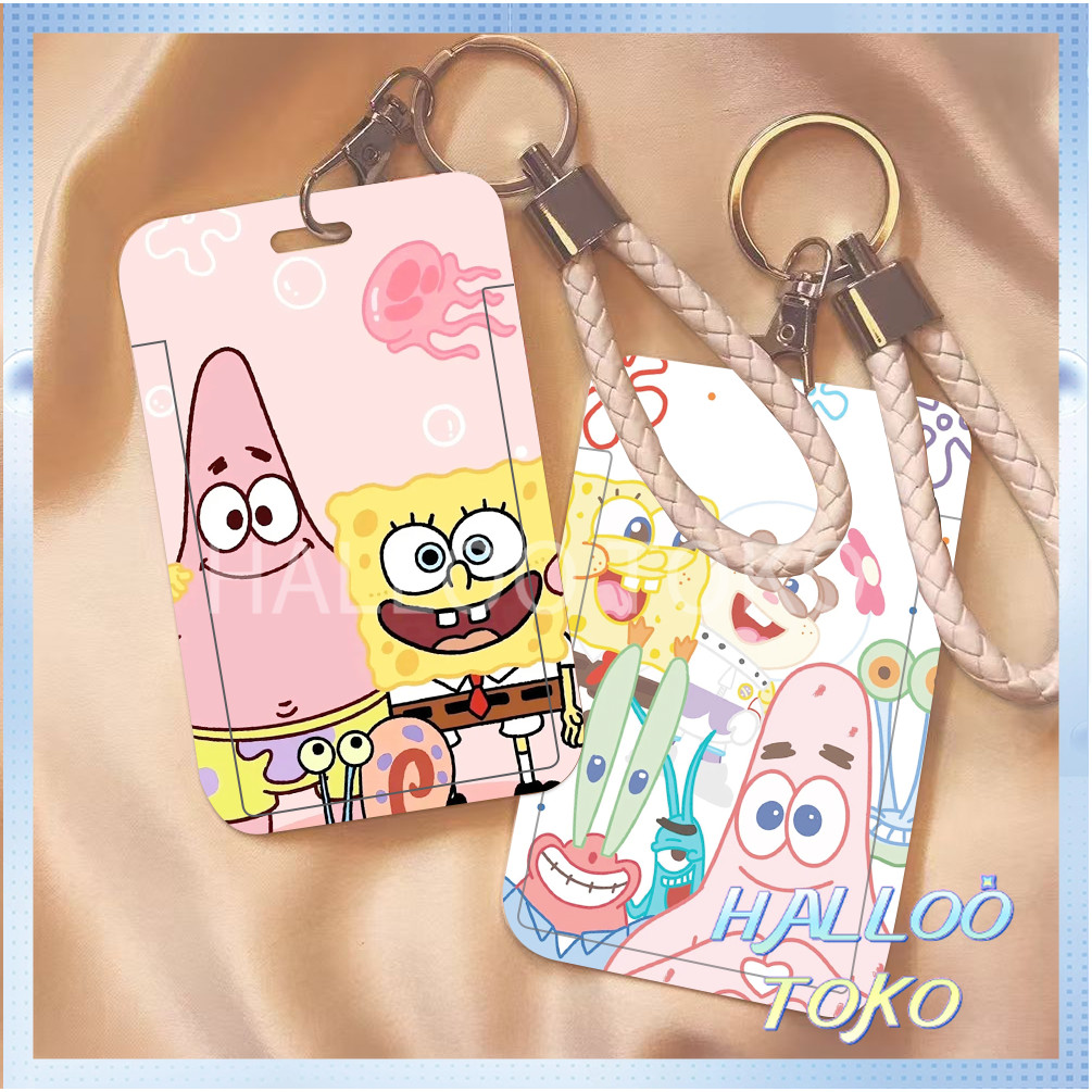 

ID CARD HOLDER MOTIF KAWAII TEMPAT KARTU PHOTOCARD PHOTO CARD Pelindung + Tali,Dunia bawah laut SpongeBob yang imut