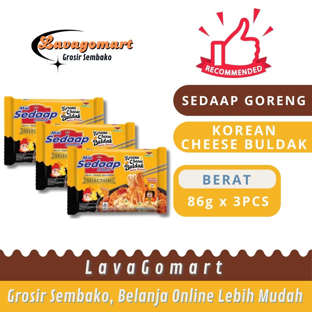 

SEDAAP MIE GORENG KOREAN CHEESE BULDAK 86g - 3 PCS - LAVAGOMART - BANDUNG