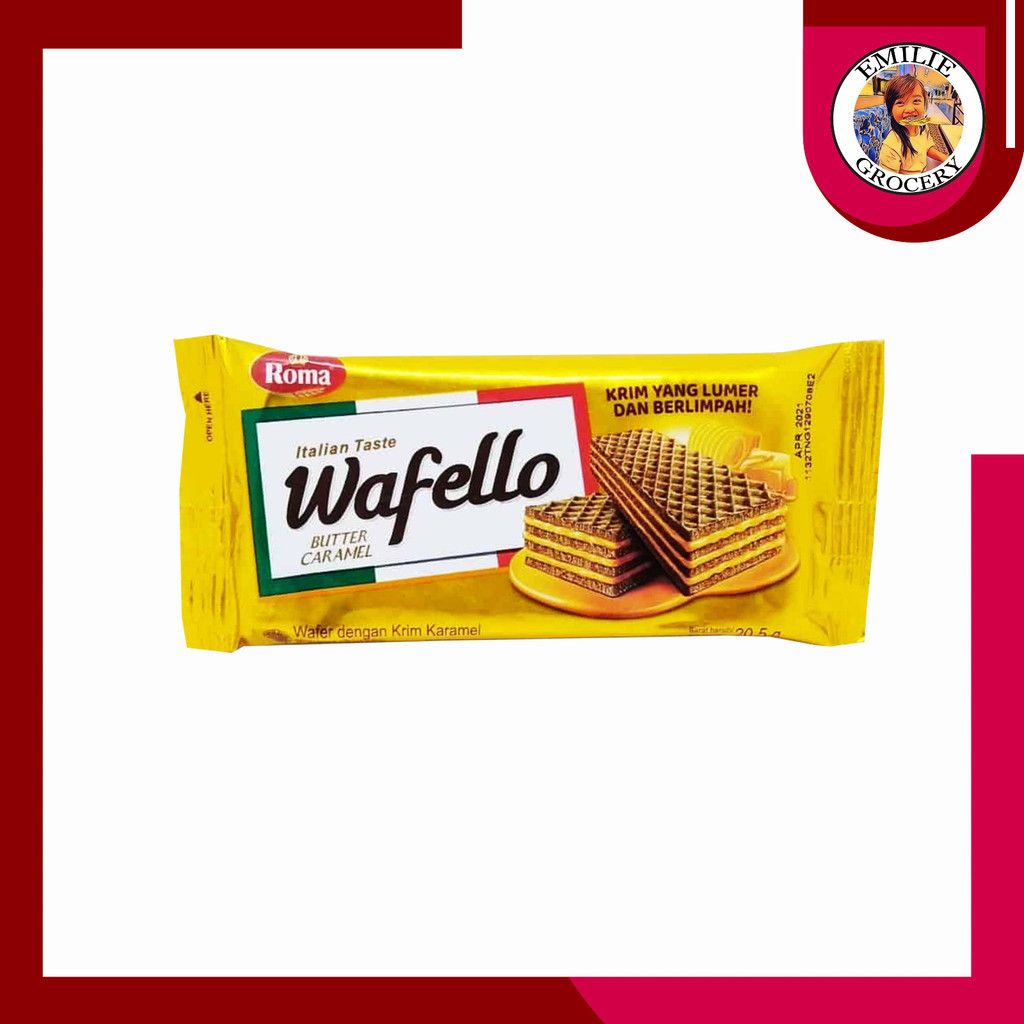 

Roma Wafello Butter Caramel Wafer 15gram 15 gram 10Pcs 10 Pcs